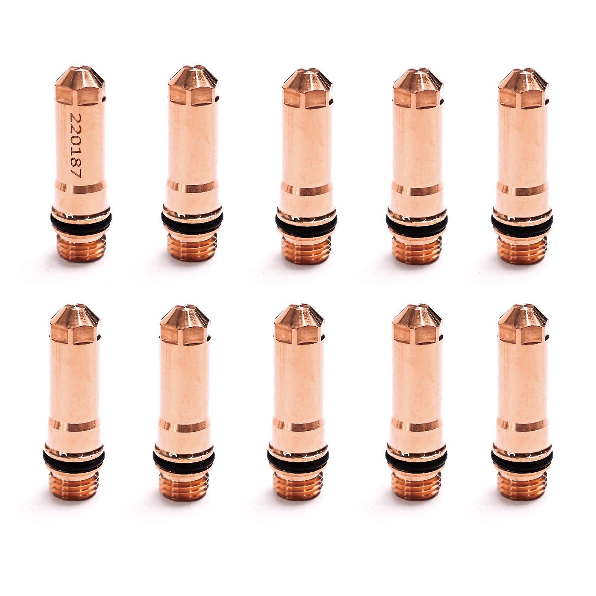 10pcs 220187 Plasma Cutting Electrode 80 Amp OEM Compatible for Precise Metal Fabrication