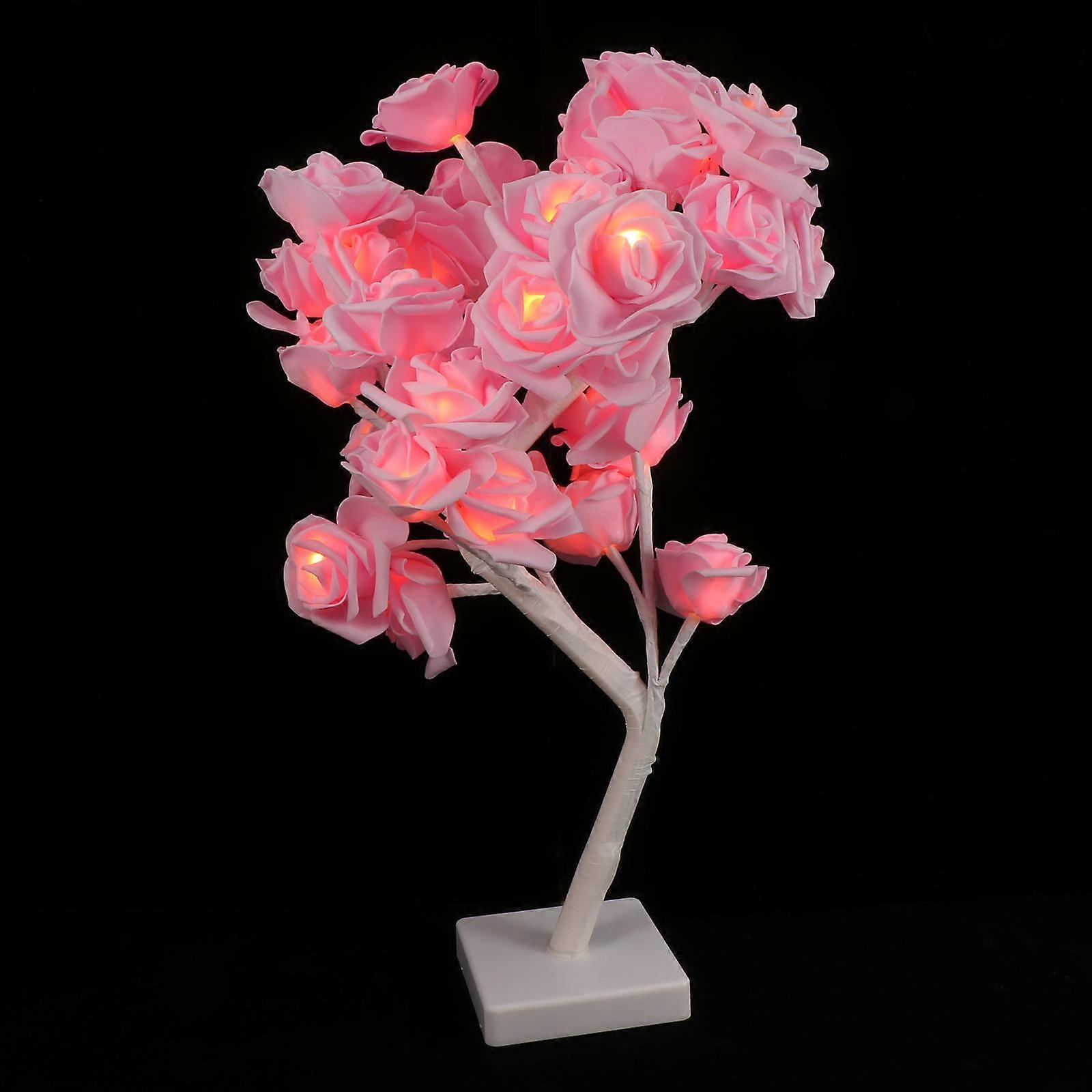 Rose Night Lamp Tree Shaped Night Light for Bedroom Decor 1Pcs