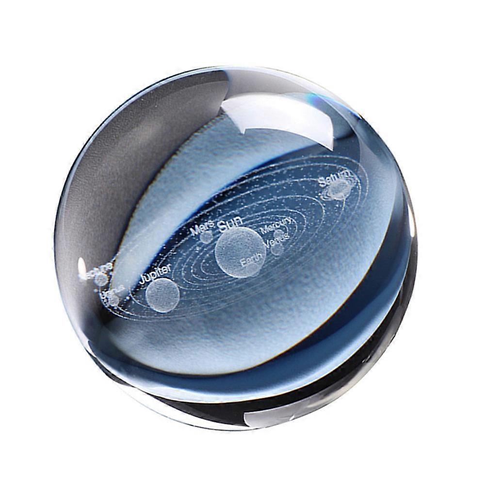 Solar System Crystal Ball for Home Decor 3D Clear Planet Model