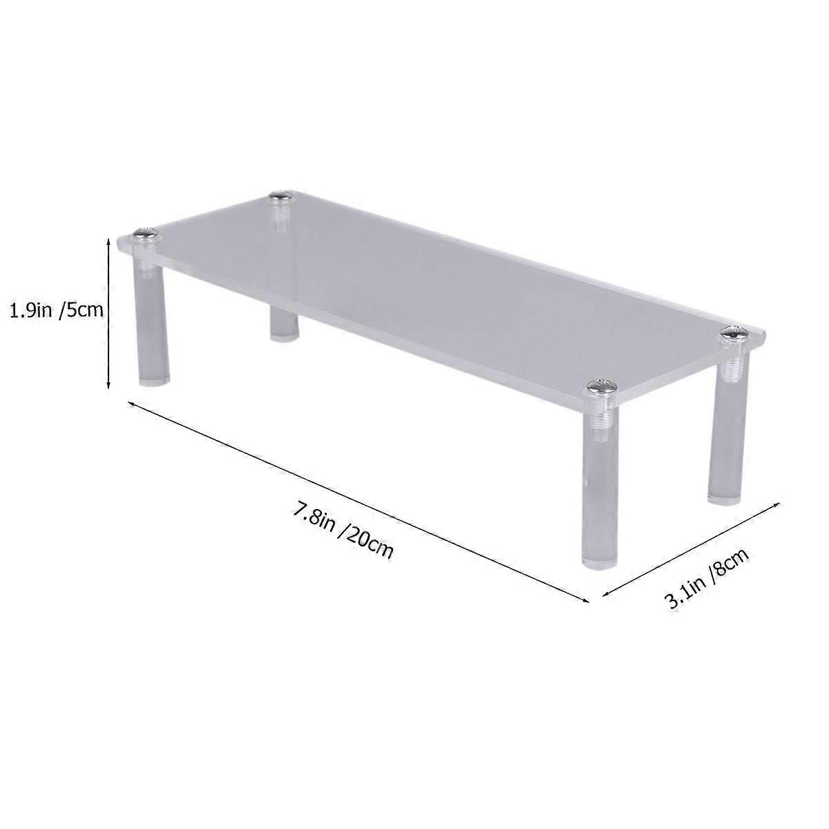 Silver Acrylic Desktop Storage Rack for Storage Use Single Layer Stand