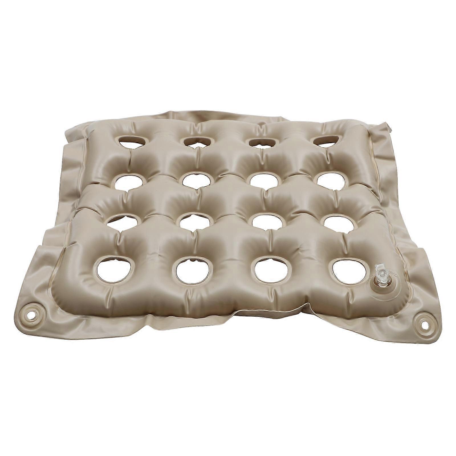 Beige Inflatable Seat Cushion for Home Use 1Pcs Durable PVC Decompression Cushion