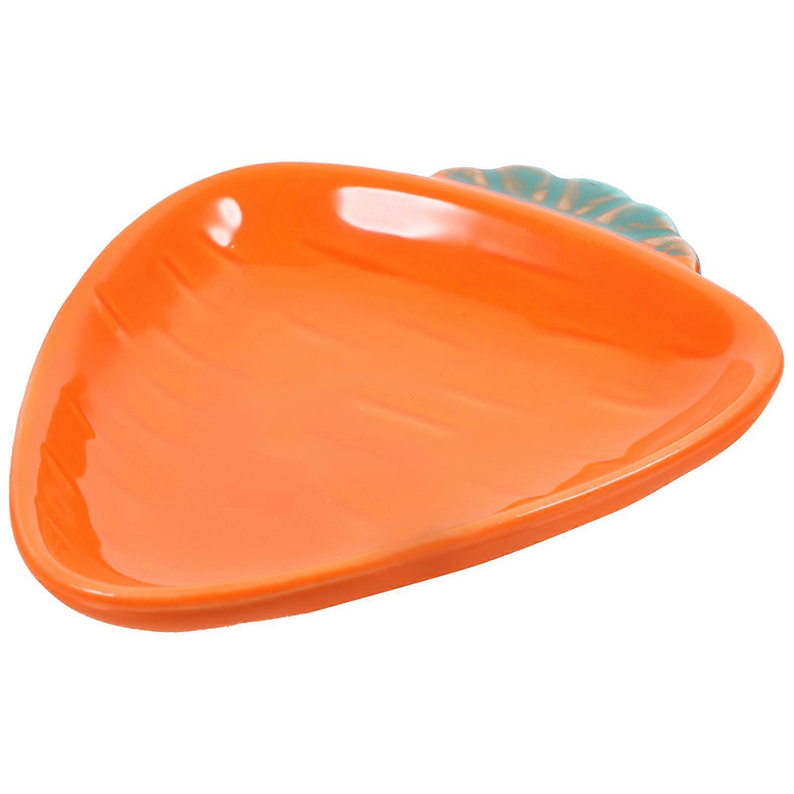 Small Dipping Bowls Ceramic Carrot Dish for Storage Use Orange