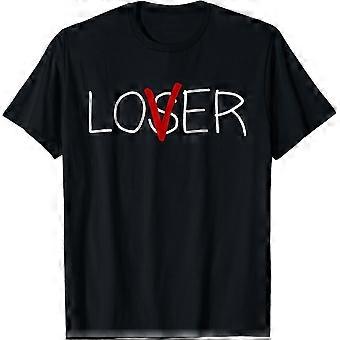 Loser Lover Club Co. Loser Lover Horror T-Shirt, Unisex-Adults, Short Sleeve, Black, Qw 0340