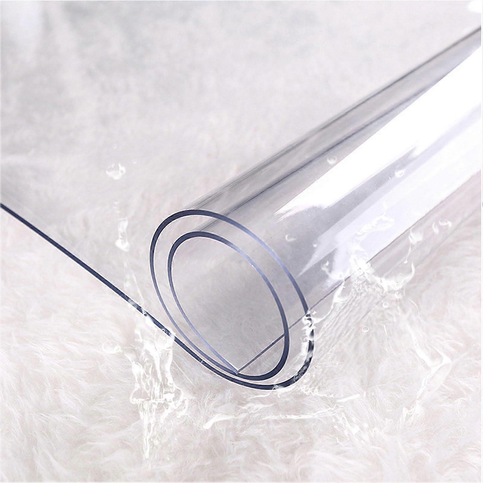 Clear Table Protector 27.6x47.2in PVC Waterproof Scratch Proof Heat Resistant for Dining or Coffee Table