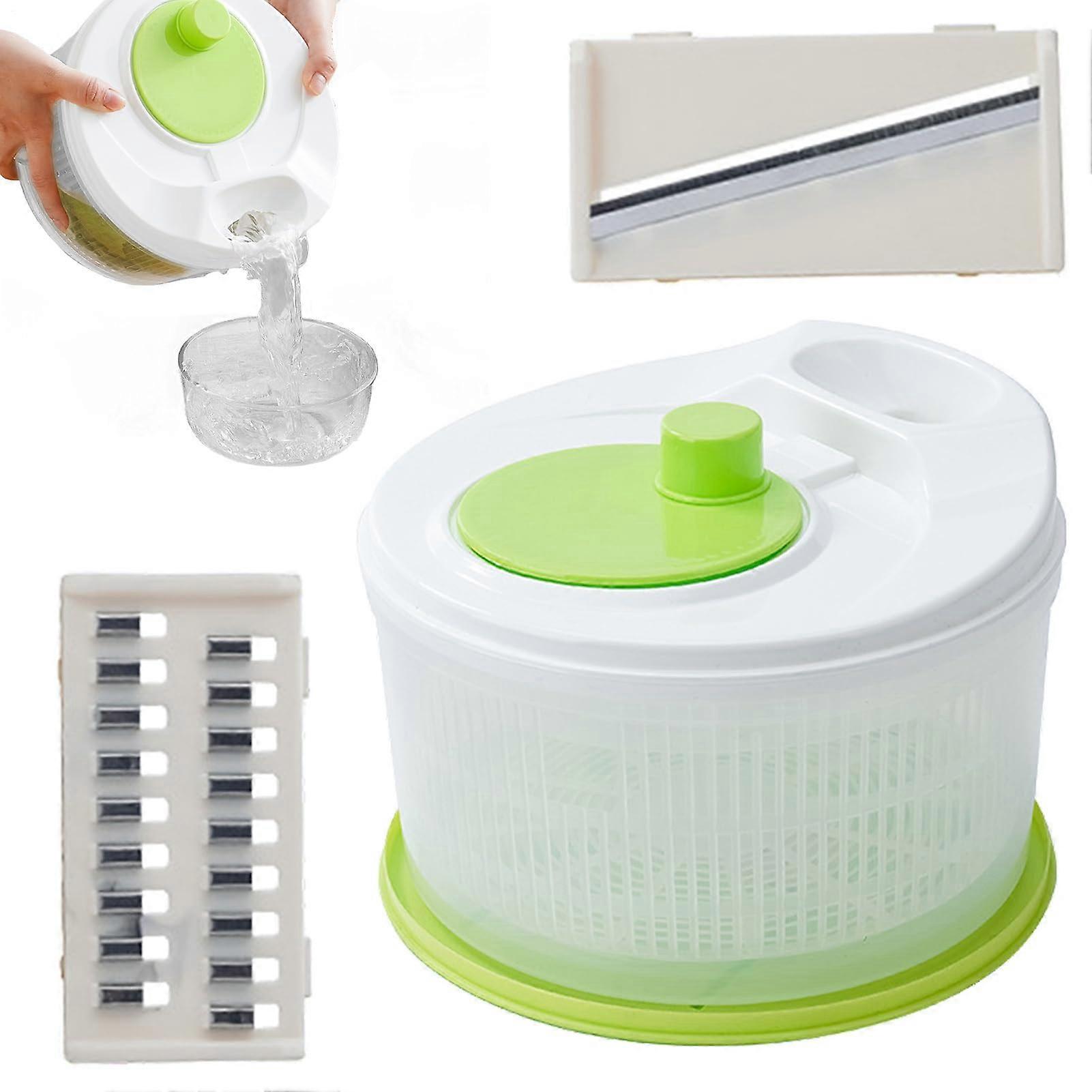 Multifunctional Salad Spinner and Vegetable Chopper with Large Capacity Washer and Quick Drainage
