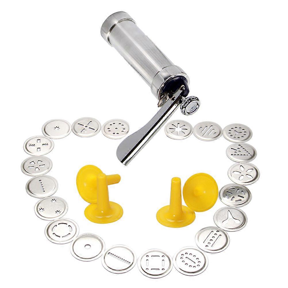 Cookie Press Tool Cookie Maker Press Kit for Piping with 20 Discs and Tips