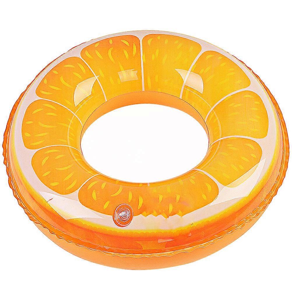Swimming Ring Inflatable Fruit Orange Printing for Swimming Use