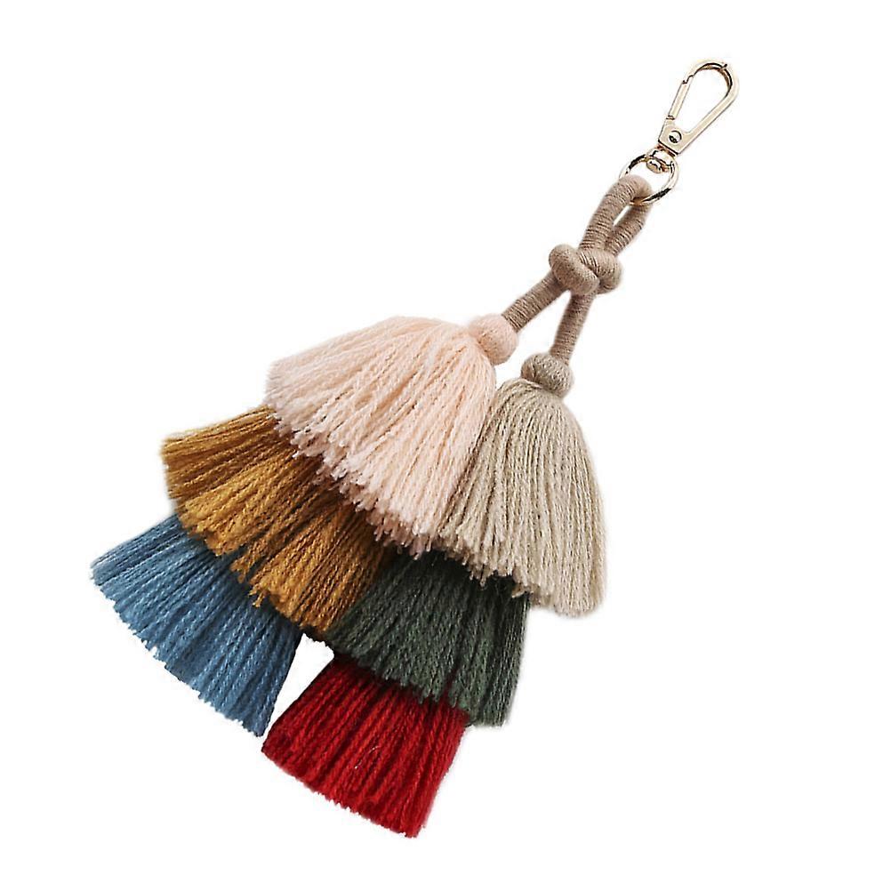 Tassel Key Pendant Bohemia Bag Straps Keychain 2Pcs