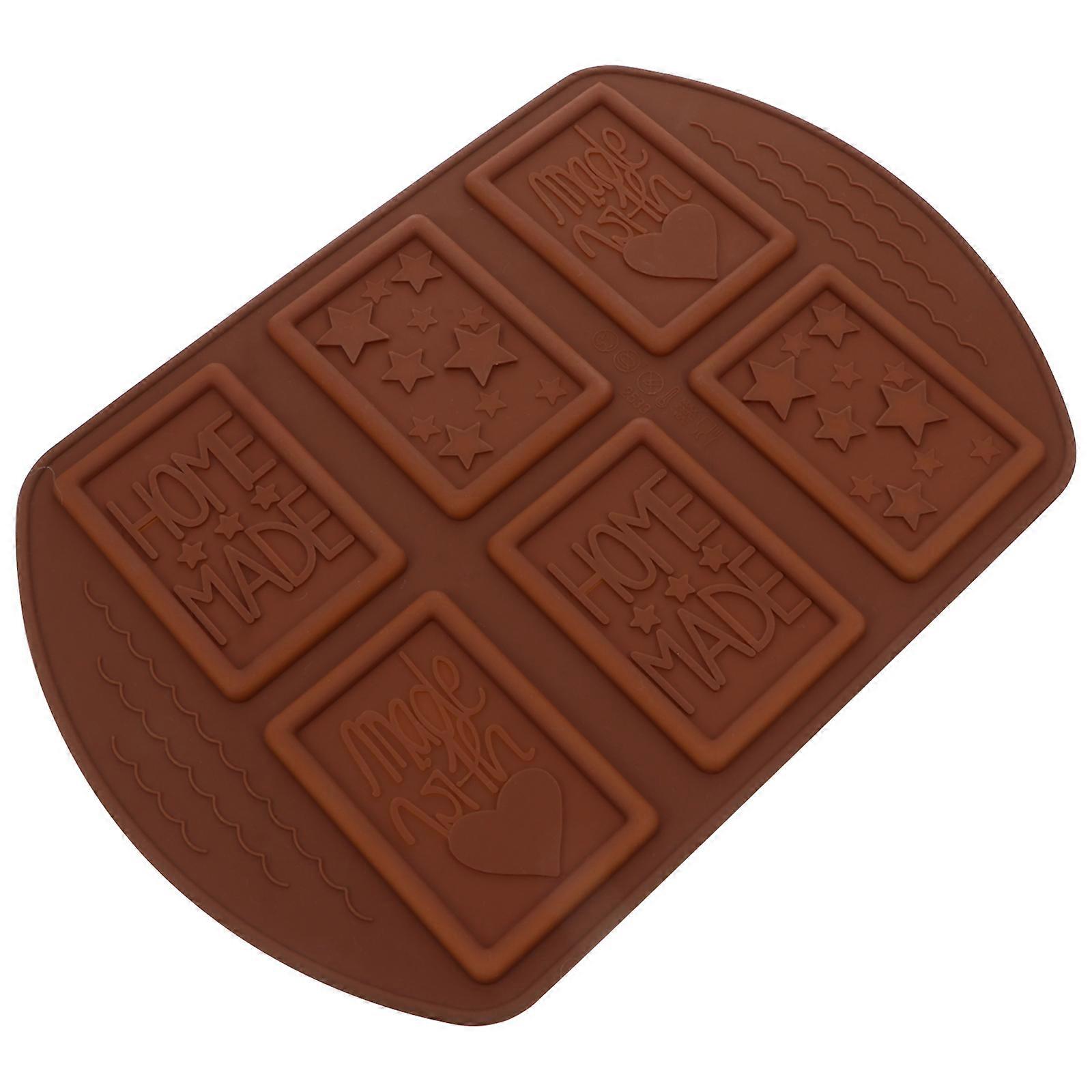 Chocolate Biscuit Decorating Mold Silicone for Baking Use 1Pcs Coffee