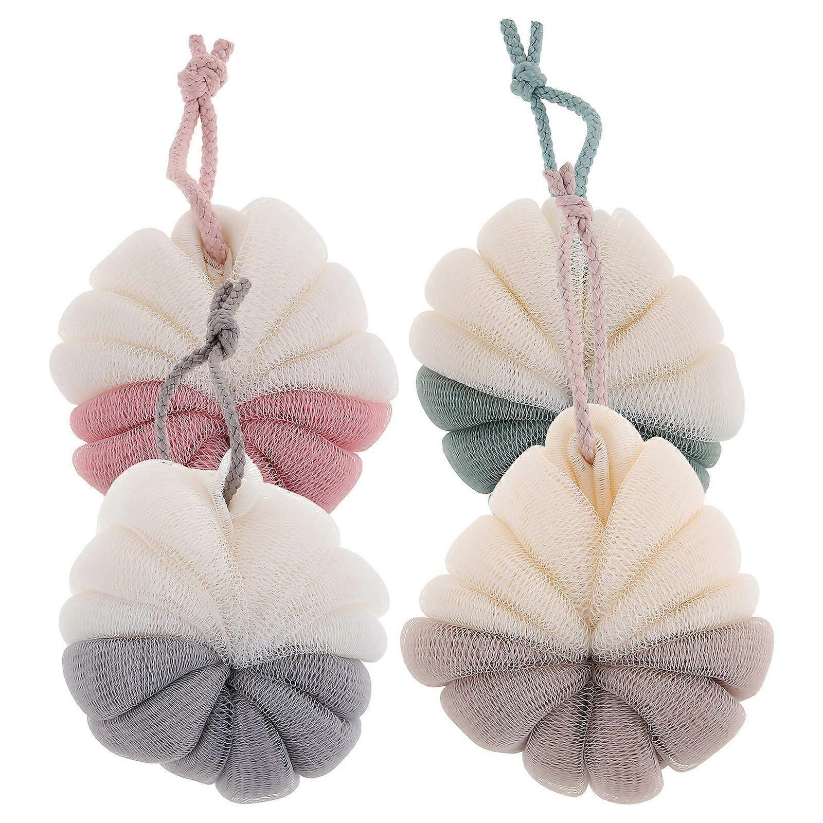 Bath Ball Double Colors Bath Ball for Shower Use 8Pcs Assorted Color