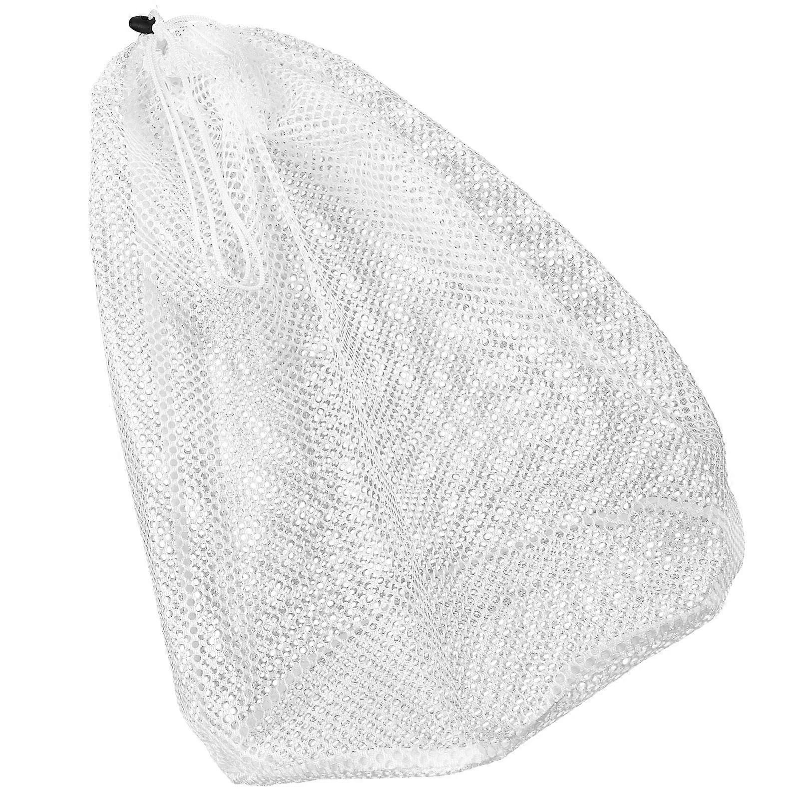 Mesh Laundry Bag Multi-Purpose Storage Bag for Protective Washing 5Pcs White