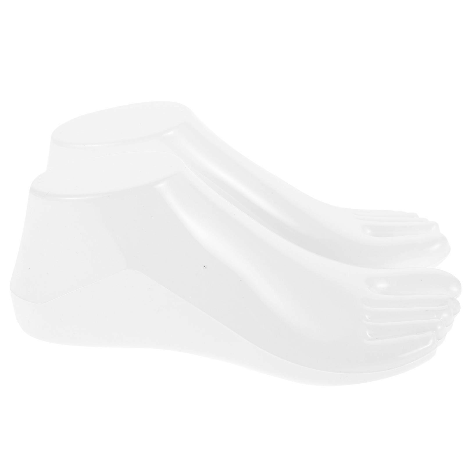 Foot Model Display Stand for Shoes Using 1Pair Plastic Mannequin Feet