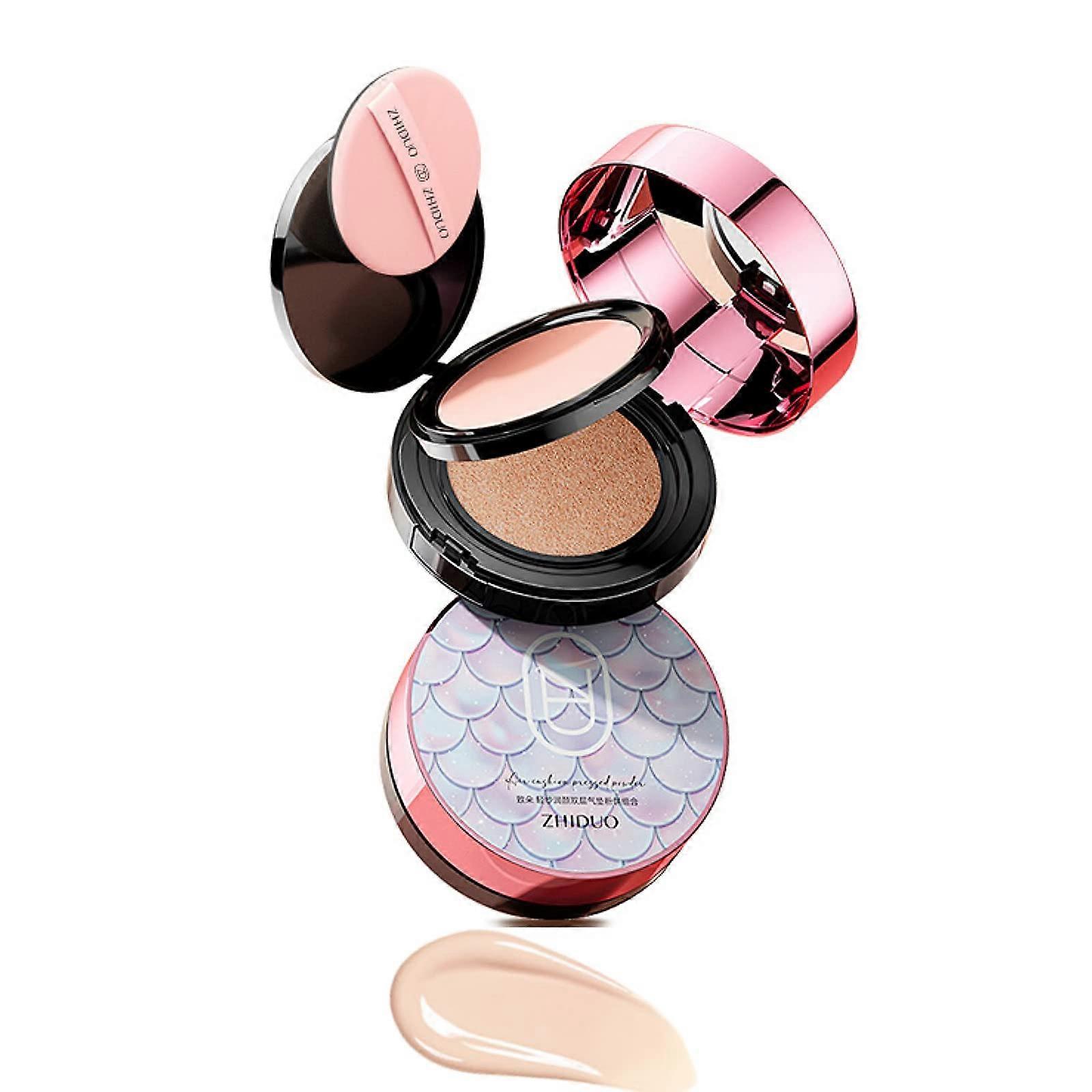 3 in 1 Cushion Foundation Double Layer Waterproof Matte Finish Longlasting Lightweight Coverage 20ml