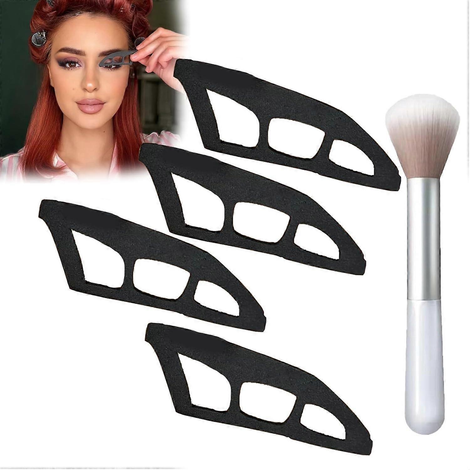 Eyeshadow Stencil Set, Reusable Tool for Precise Eye Makeup, Professional Guide for Women, 4pcs