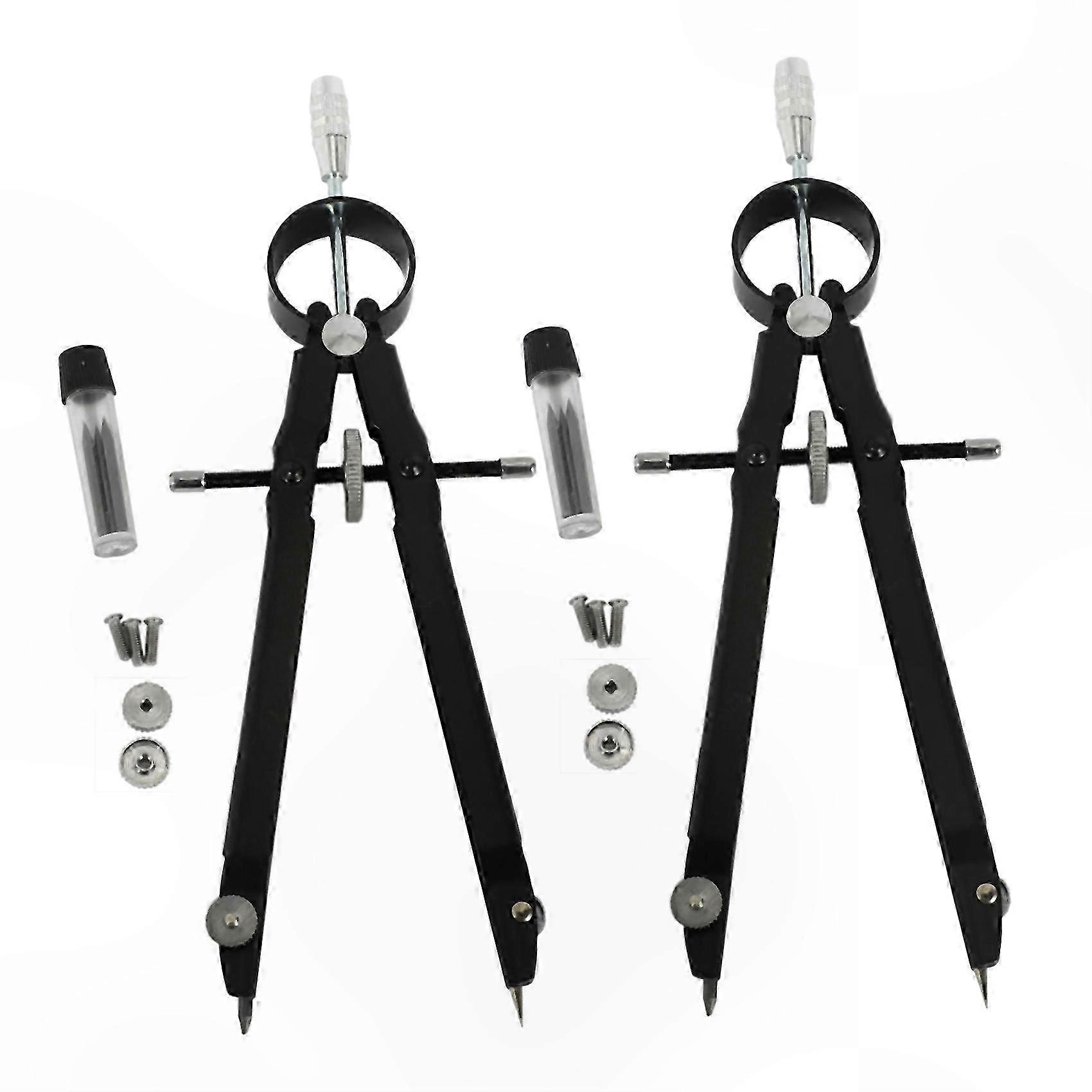 Precision Math Compass with Lock, Durable Metal Geometry Tool for Accurate Drawing and Measurements