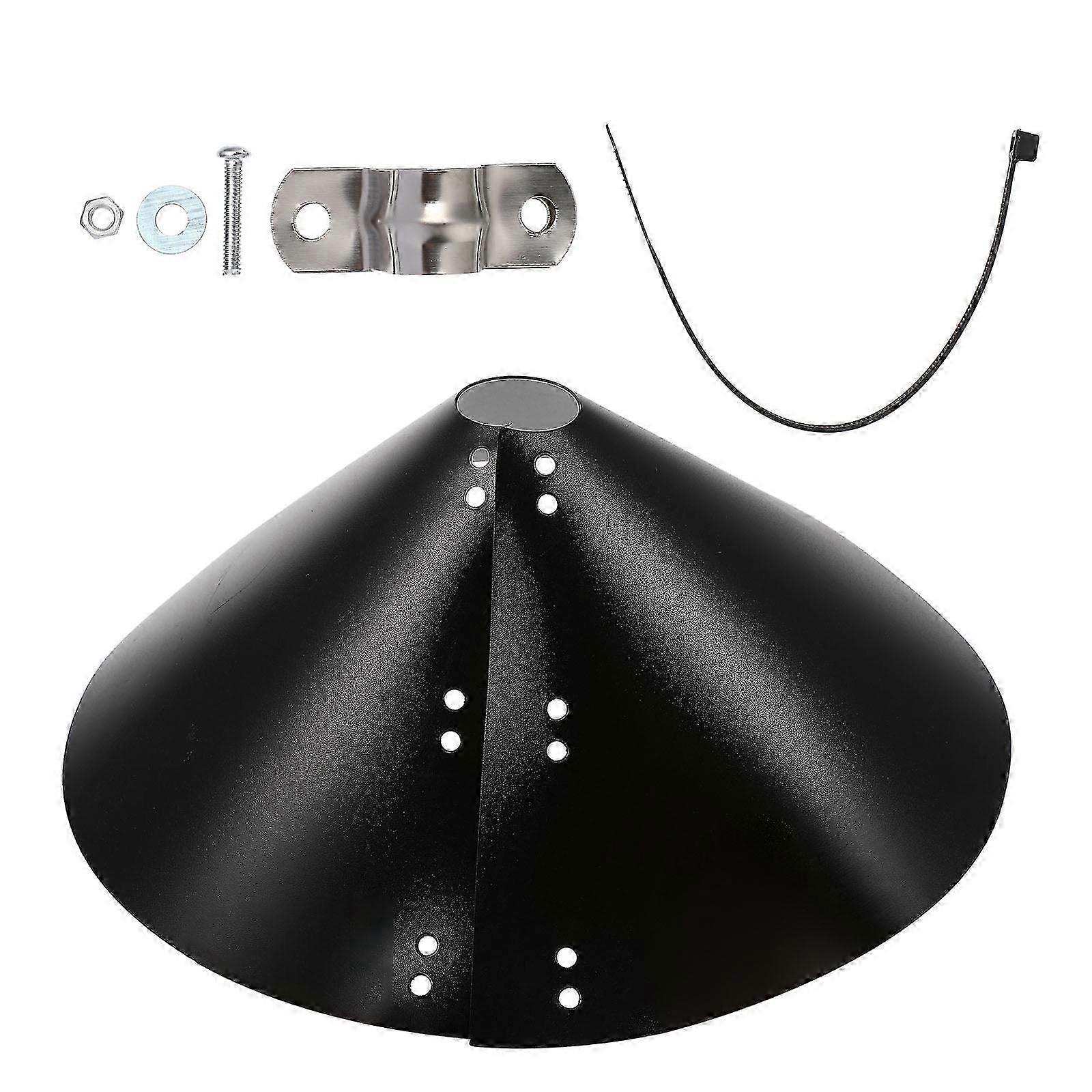 1Pc Wrap Around Squirrel Baffle Durable Birds Feeder Protector for Outdoor Black