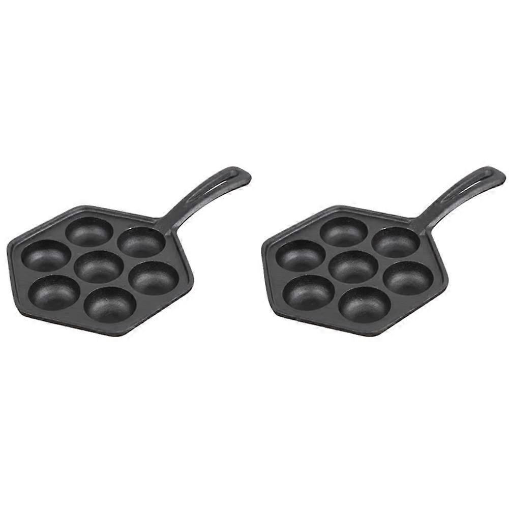 Danish Aebleskiver Pan NonStick Cast Iron Pancake Ball Maker for  Recipes