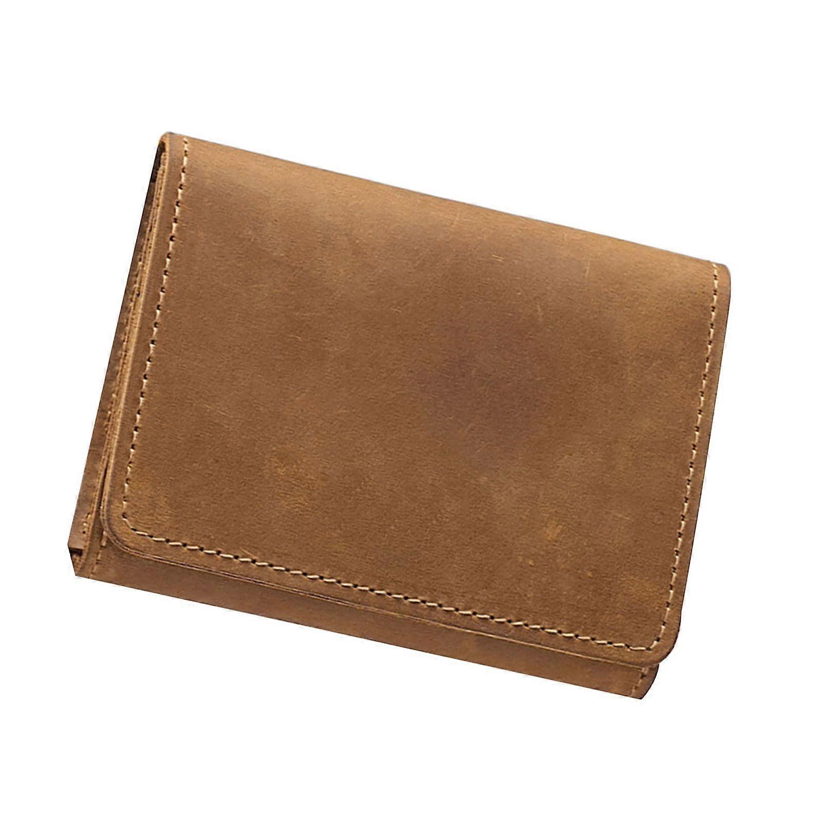 PU Leather Card Holder Wallet for Men with Quick Access Durable Slim Design Brown