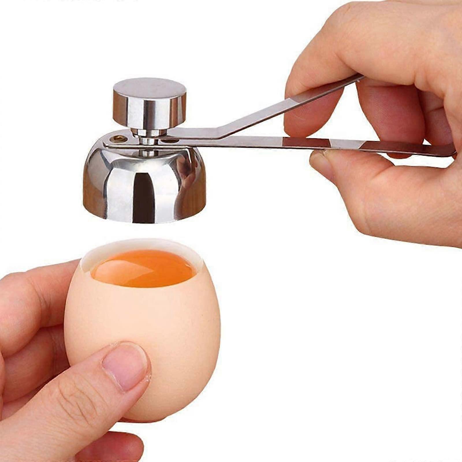 Stainless Steel Egg Topper Cutter for Soft and Hard Boiled Eggs, Quick Shell Opener Kitchen Tool