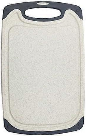 Large Wheat Straw Cutting Board with AntiSlip EasyGrip Handle for Kitchen 15x10 Beige