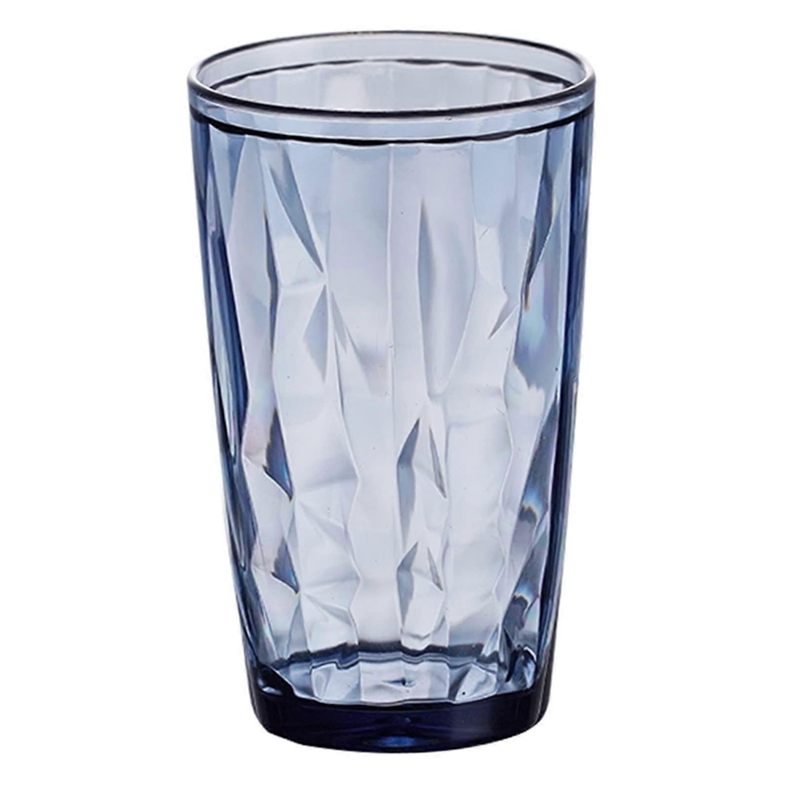 Stackable Colored Drinking Glasses with Diamond Pattern for Tea Juice Water, Dishwasher Safe