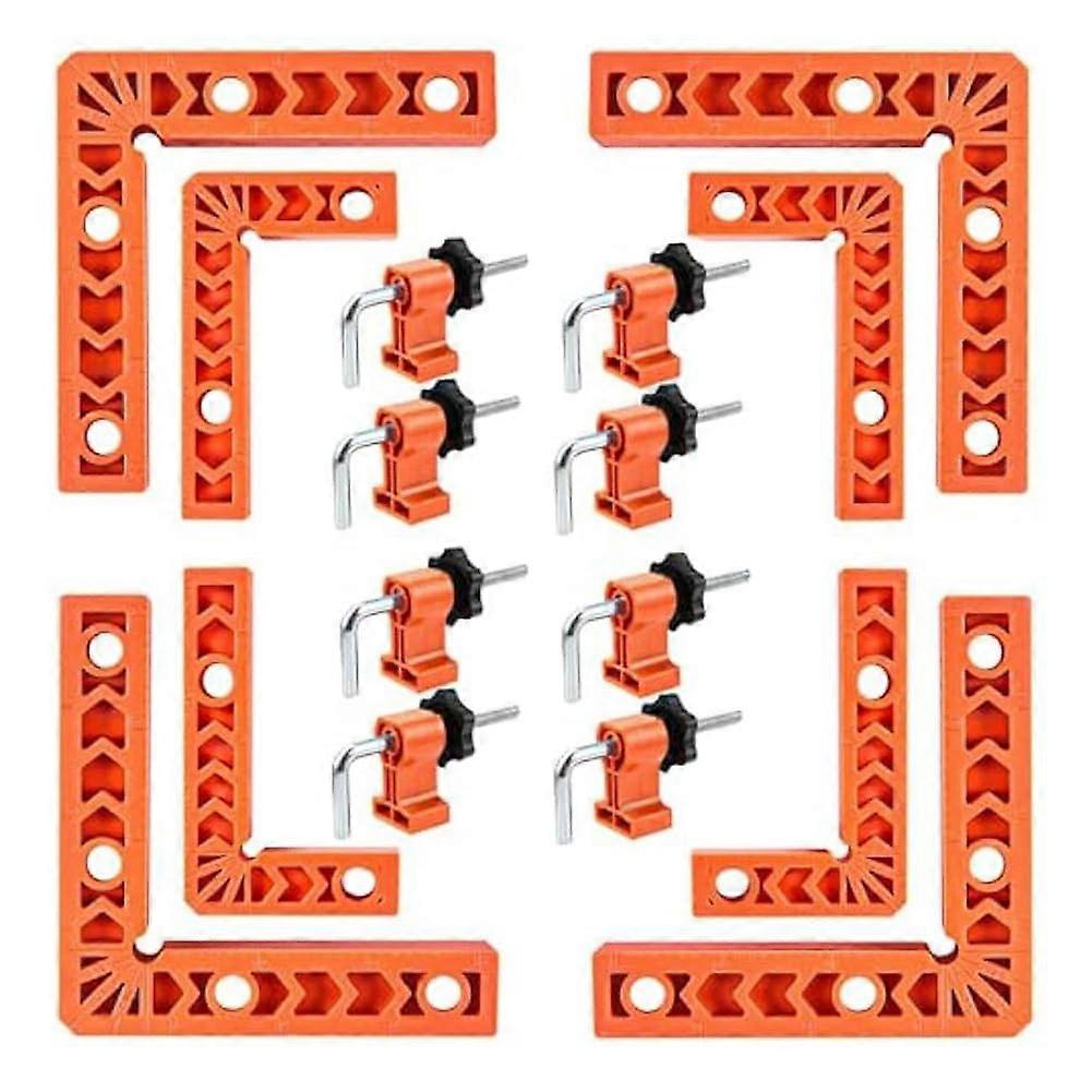 1 Set 90 Degree Right Angle Clamp with Positioning Squares for Precise Woodworking Corner Alignment