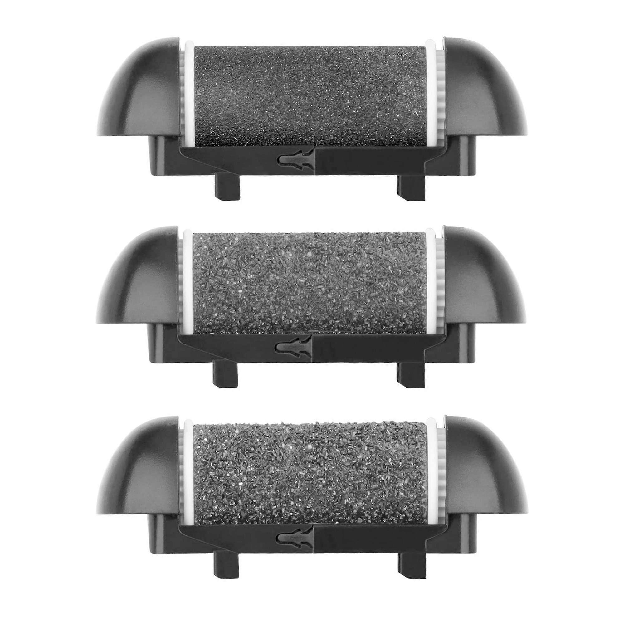 Electric Callus Remover Replacement Rollers 3pcs Coarse Fine Regular Foot File Heads