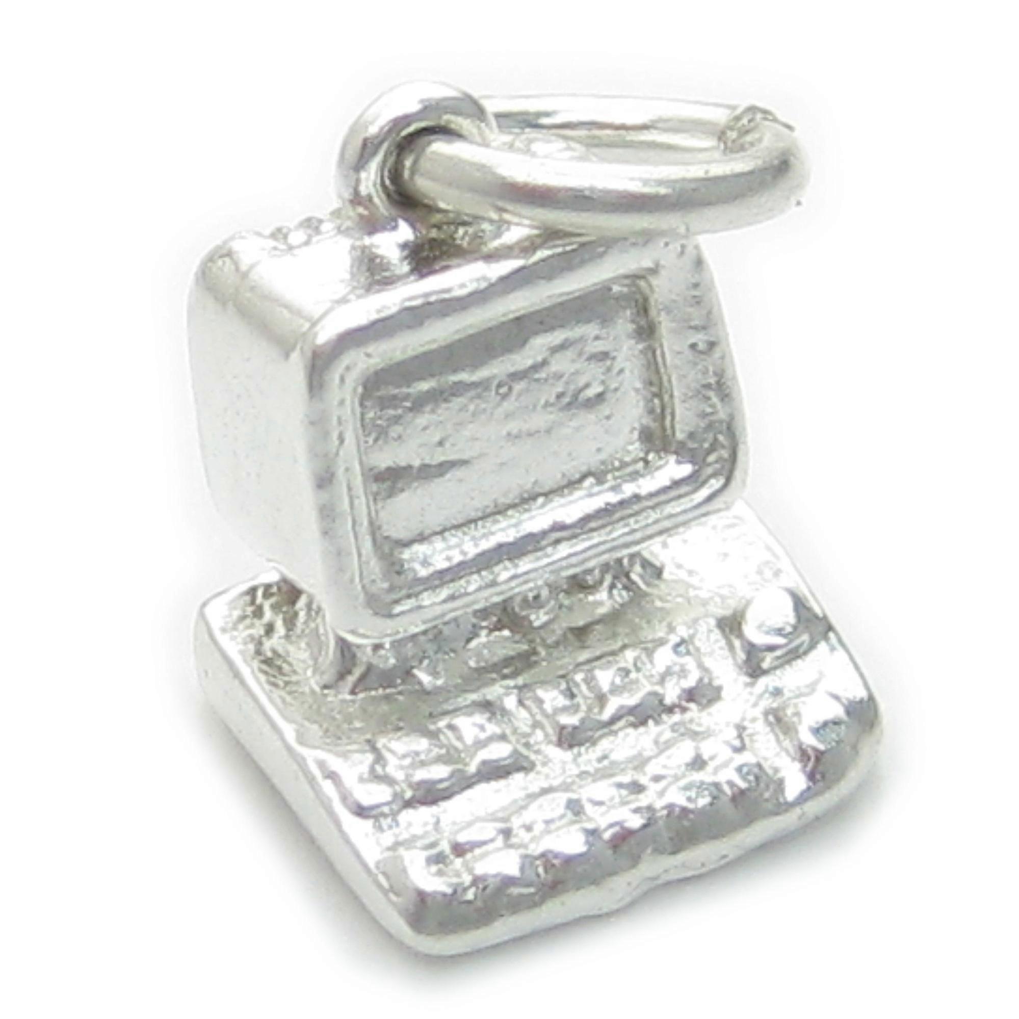 Desktop Computer PC sterling silver charm .925 x 1 Computers charms