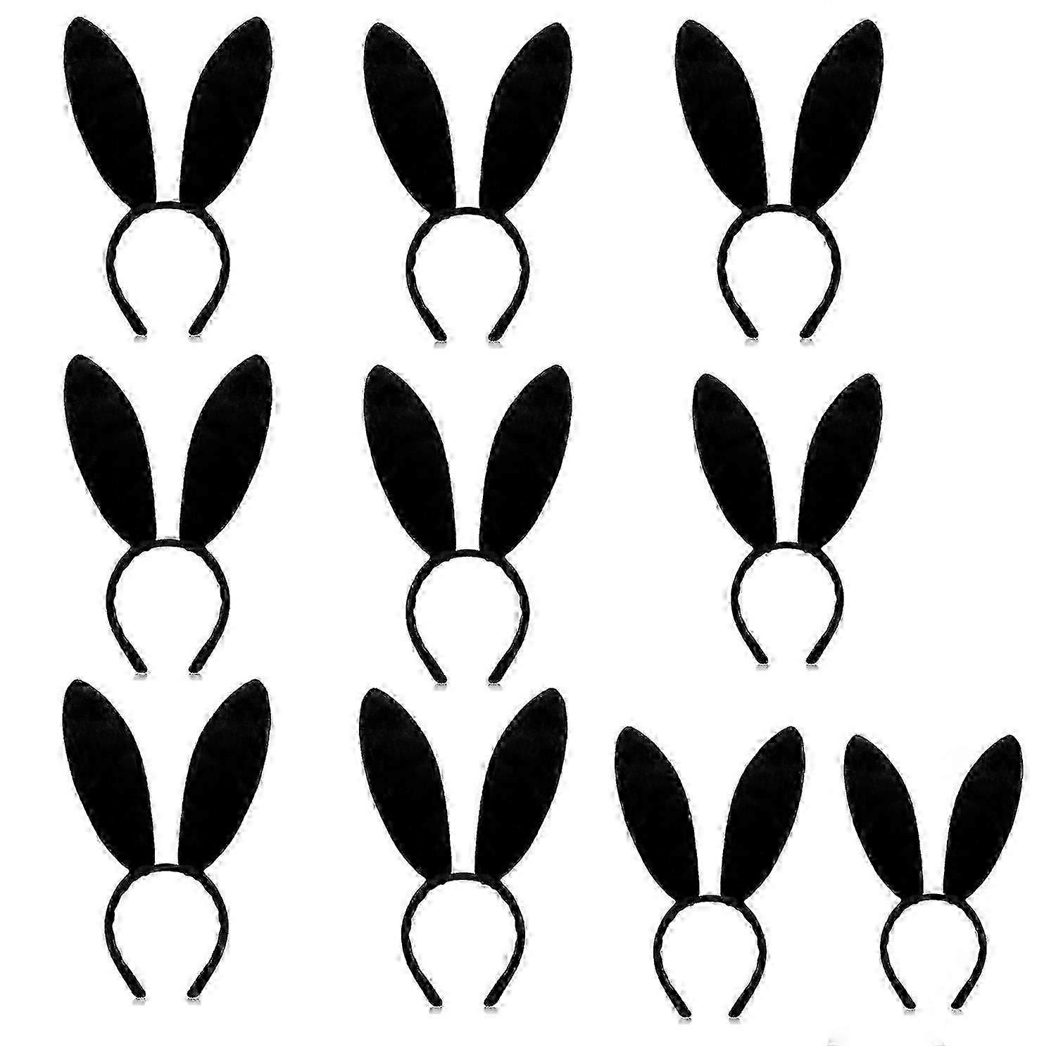 ZK-10pcs Plush Bunny Ears Headband Costume Cosplay (White)