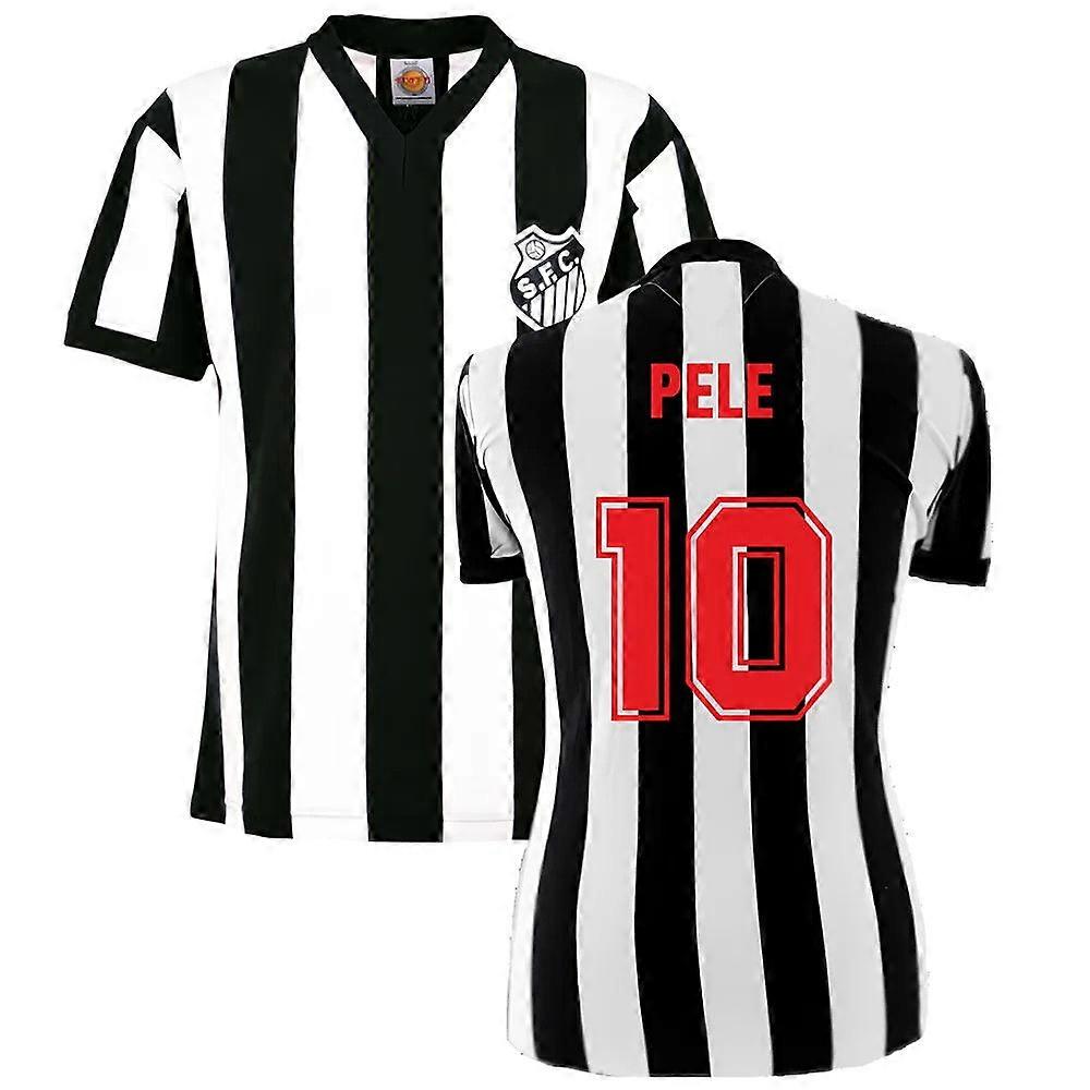 Santos 1970-tals retrofotbollströja (PELE 10)