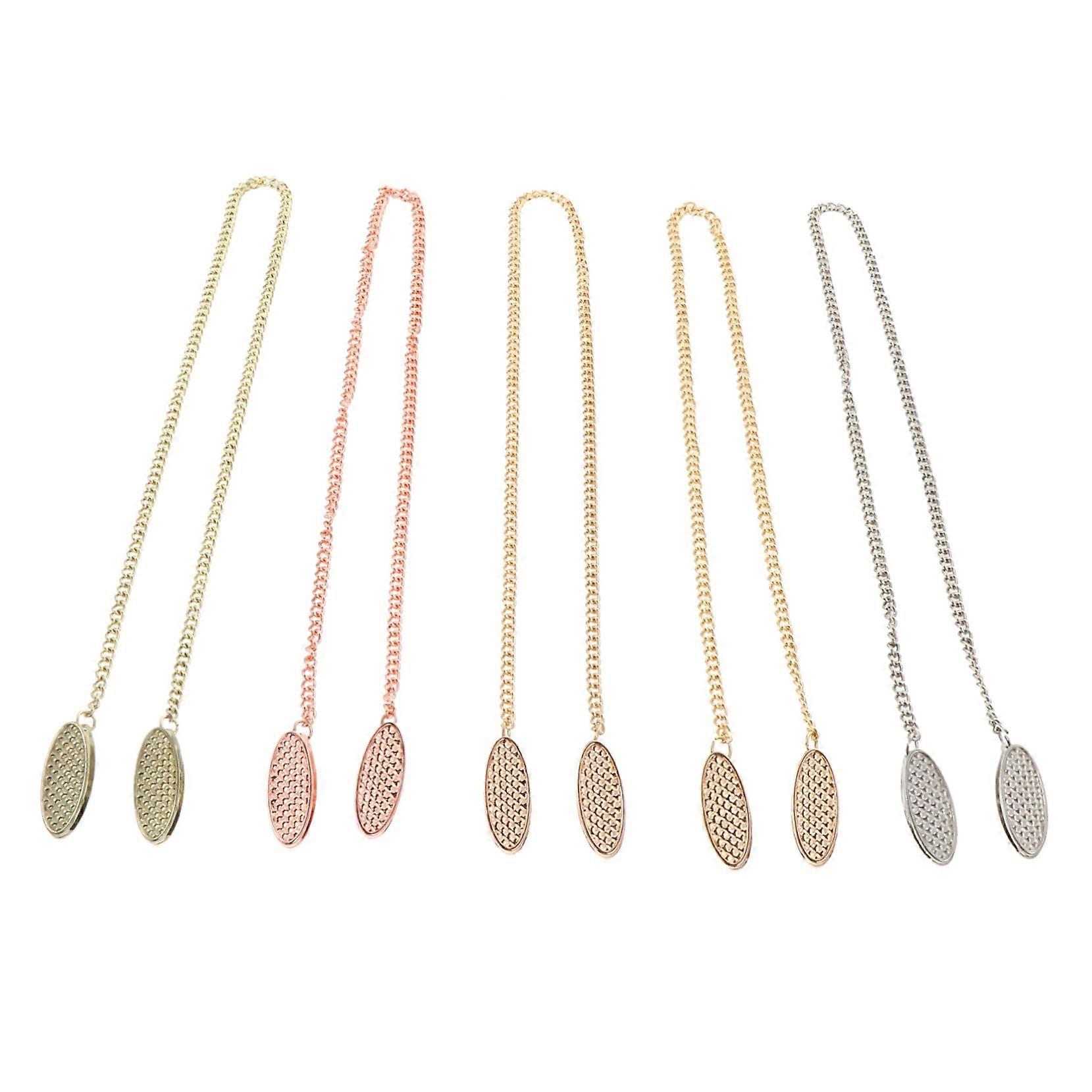 Metal Napkin Clip Bib Holder Chain Set for Adults, RustResistant Elegant Dining Accessory