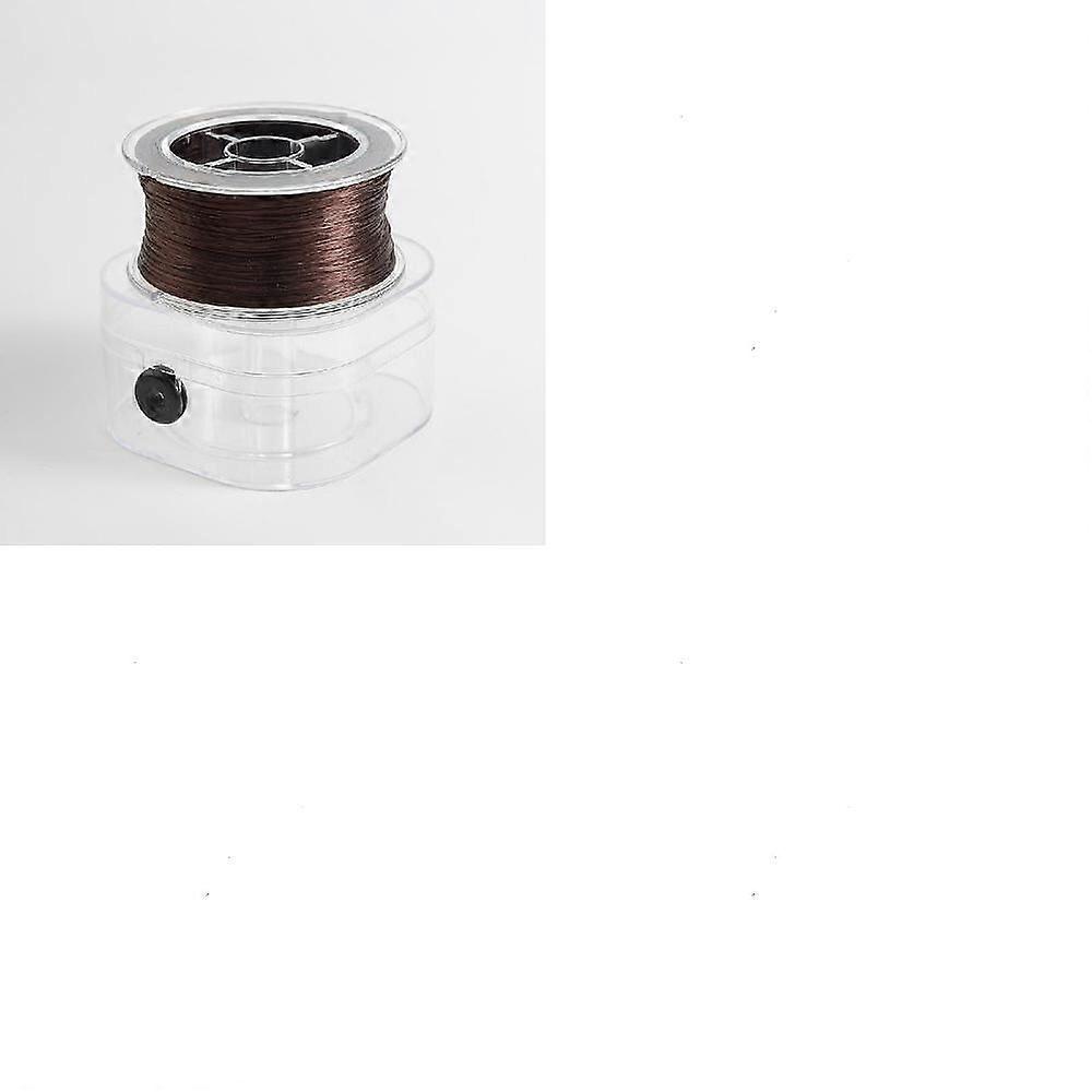 1 box Flat Elastic String Elastic Beading Thread for Stretch Bracelet Making Coconut Brown 0.8mm 109.36 Yards(100m)/box
