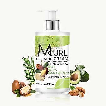 Moroccan Argan Oil Curl Cream with Biotin  Curl-defining cream for all hair types. Nourishes and enhances natural curls, boosts volume, improves elast