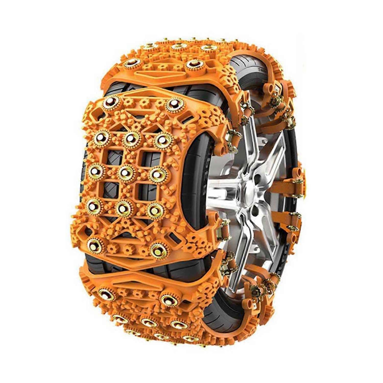 Snow Tire Chains 8pcs Emergency AntiSlip for SUV Trucks 165265mm Adjustable Quick Install