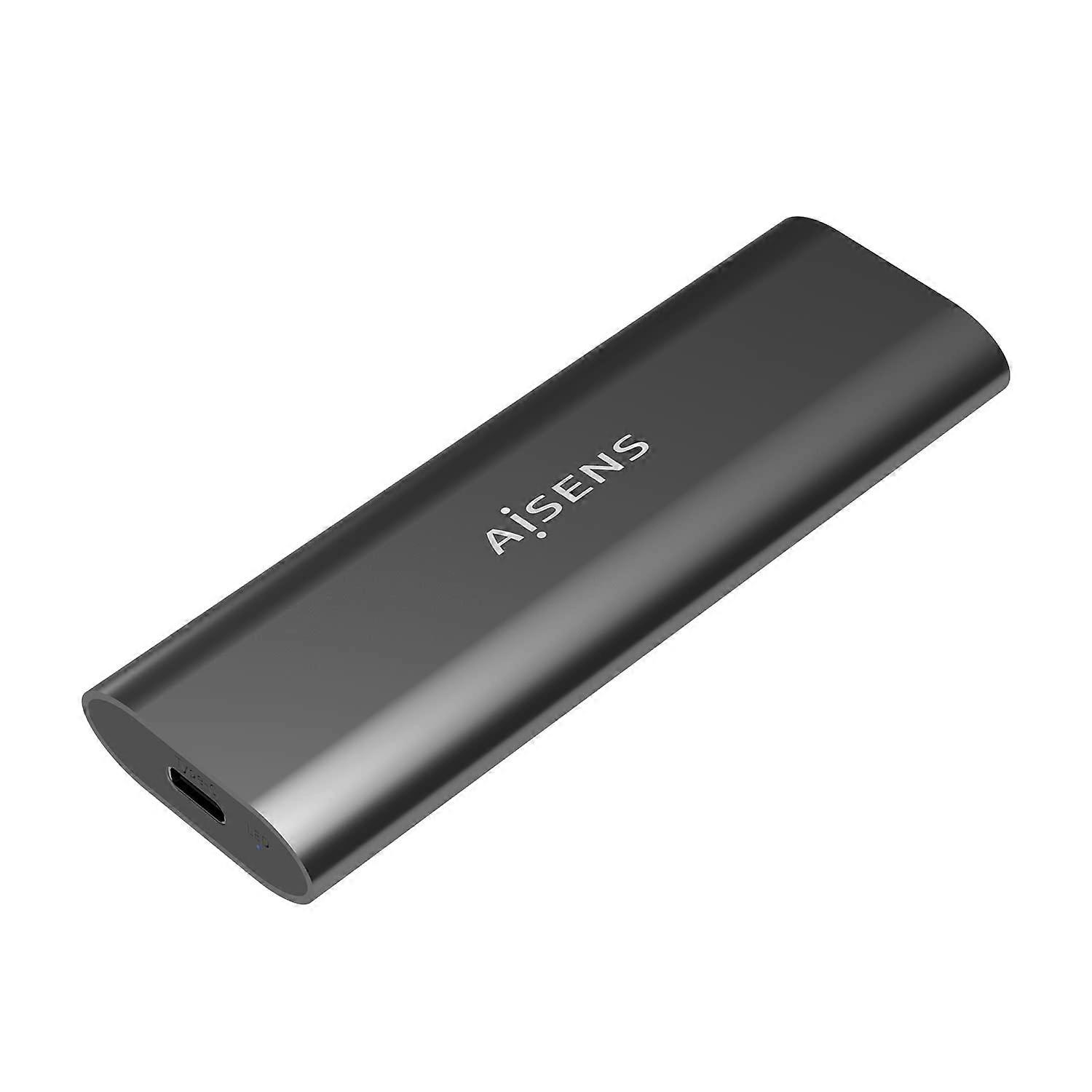ASM2015GR USB 3.2 M.2 NVMe SSD Enclosure Gray, Tool Aluminum Case for Speed Data Transfer