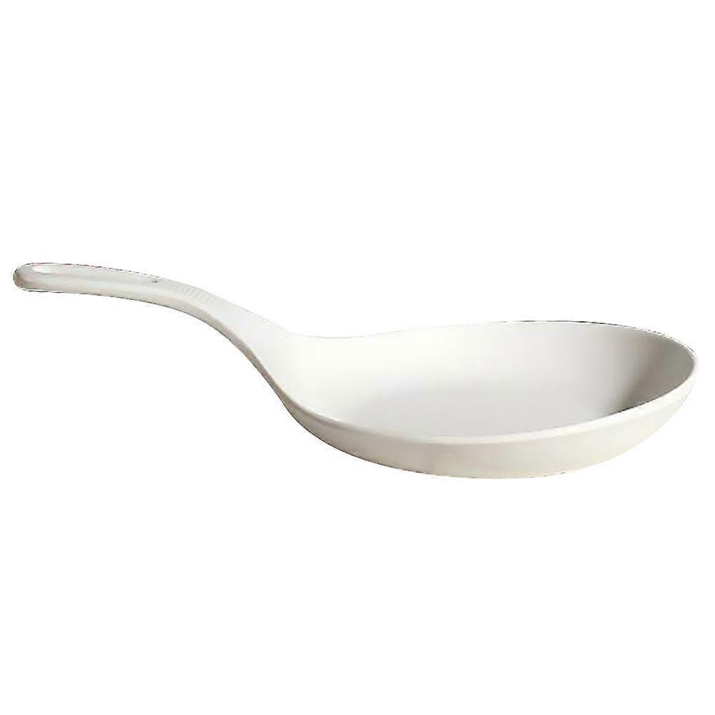 White Small Serving Dish with Handle for Serving Plates Lightweight