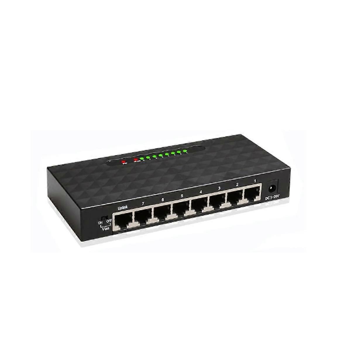 8Port Ethernet Smart Switcher High Performance 1000Mbps Network Switch RJ45 Hub Internet Injector E