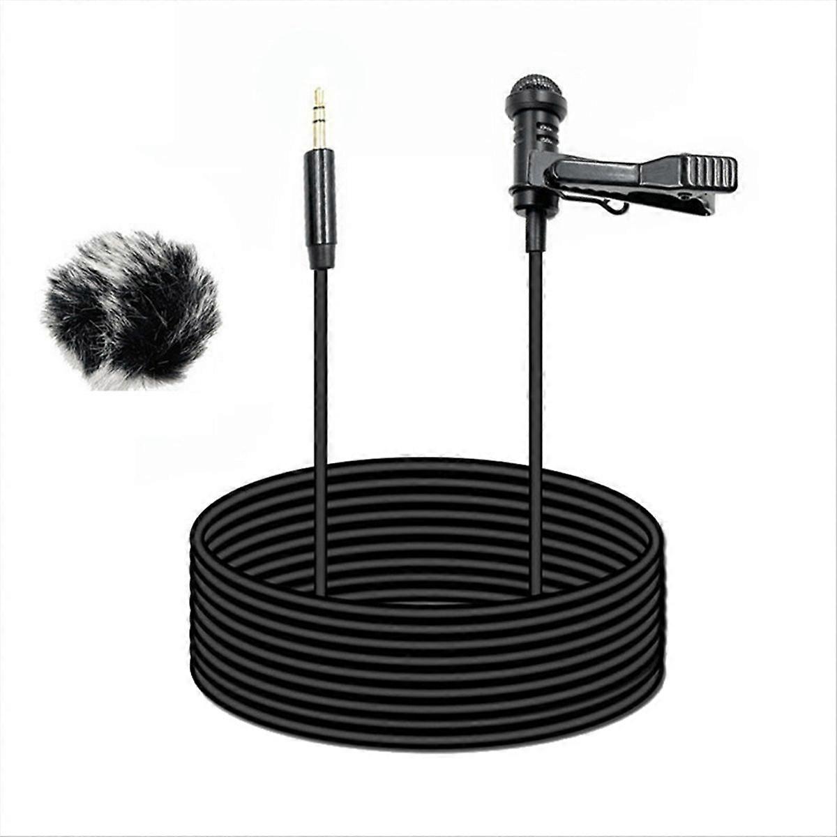 3.5mm Lavalier Microphone+Windproof Cover for Microphone 1.5M