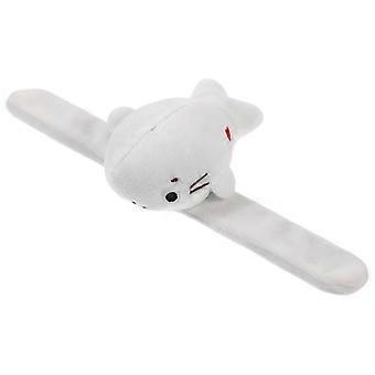 White Plush Animal Slap Bracelet for Playing Sea Lion Wrist Ring