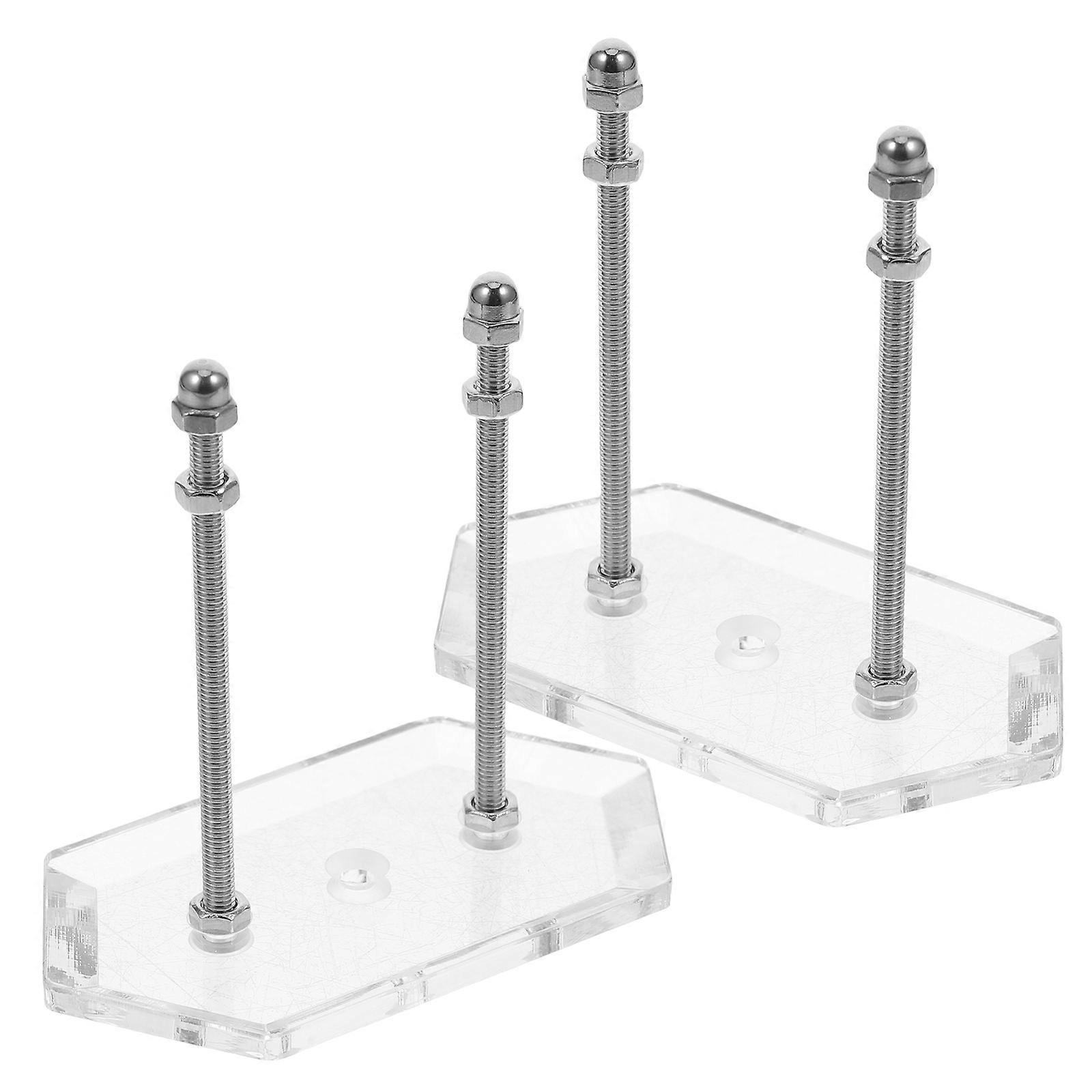 Skateboard Acrylic Wall Mount for Display with 8Pcs Storage Rack