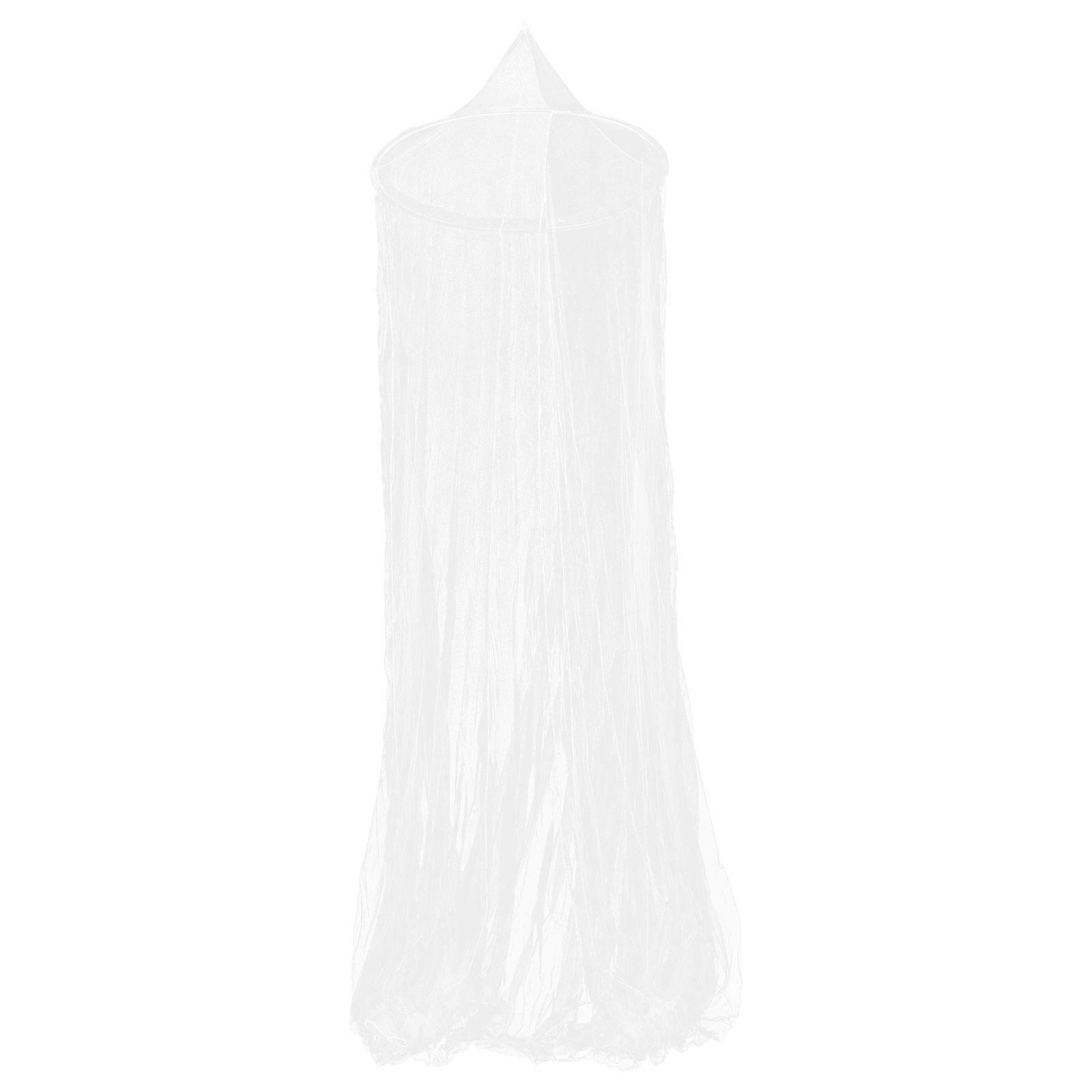 Single Door Round Dome Bed Canopy for Home Use Polyester White