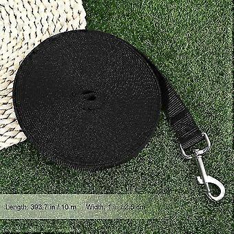 Ueetek 10m*2.5cm Long Dog Puppy Pet Puppy Training Obedience Lead Leash (black)-XY