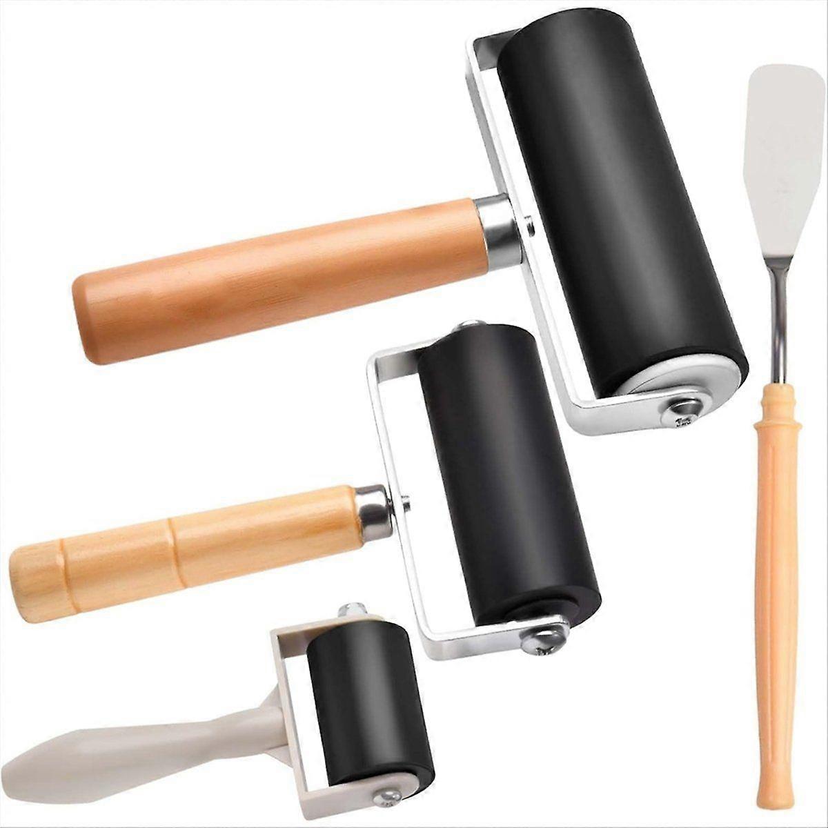 Rubber Brayer Rollers for Crafting