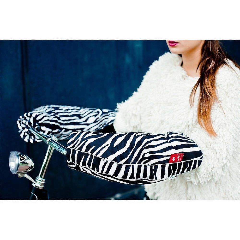 WOBS Limited Edition Zebra Handlebar Gloves