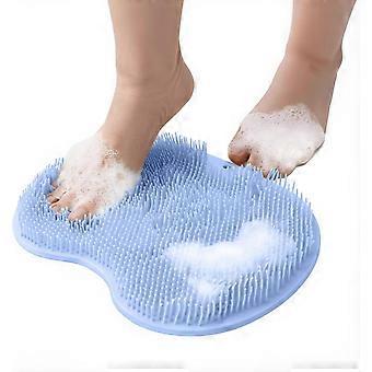 Tapete de silicone massageador para chuveiro com ventosas - Esfoliante para limpeza profunda dos pés e massagem nas costas, tapete antiderrapante para limpeza dos pés no chuveiro.