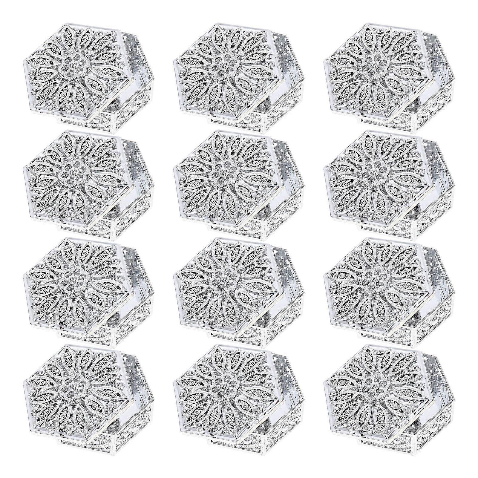 Wedding Candy Case Silver for Storage 36Pcs Party Candy Container Box