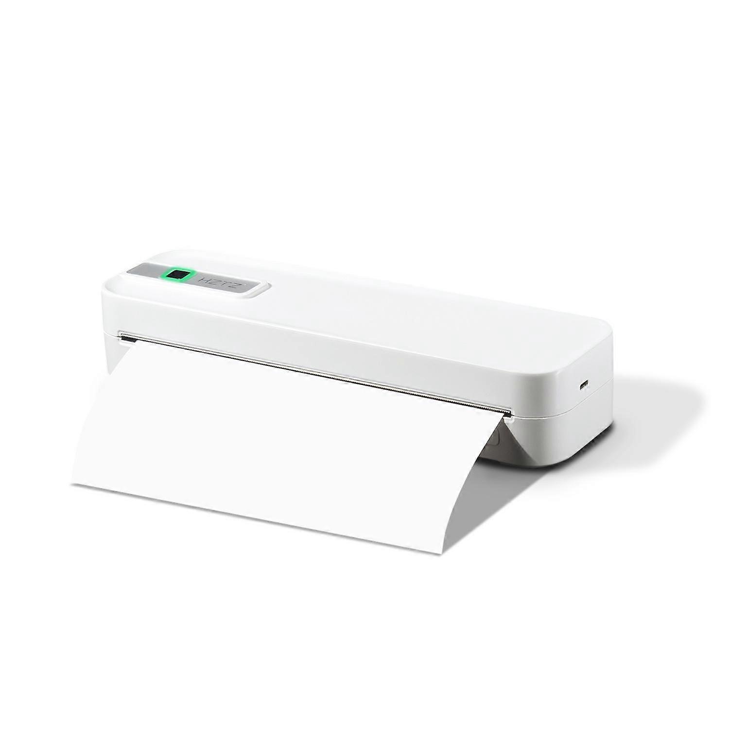 Wireless Thermal Printer HZTZ A4RJ 200dpi White