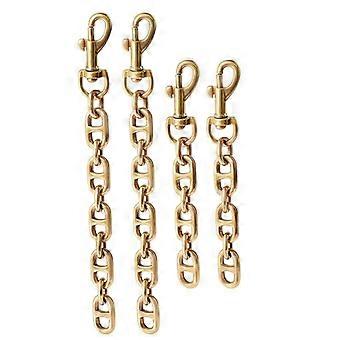 4 STK Taschen Verlängerungsketten Legierungs, 12-17CM Antik Goldene Schultertaschenriemen Verlängerungsketten mit Drehbarer Augenschraube Ersatz