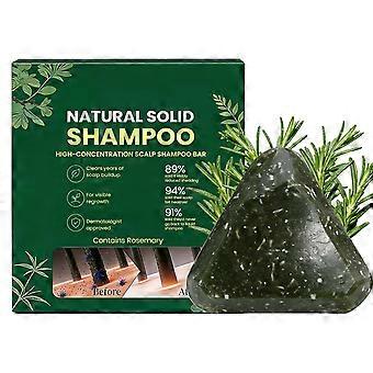 Scalp Revival Bar, rosmarin og aminosyrer styrkende anti-hårtap sjampobar, fuktighetsgivende og hudvennlig hodebunnspleie med urteprodukter 100 g