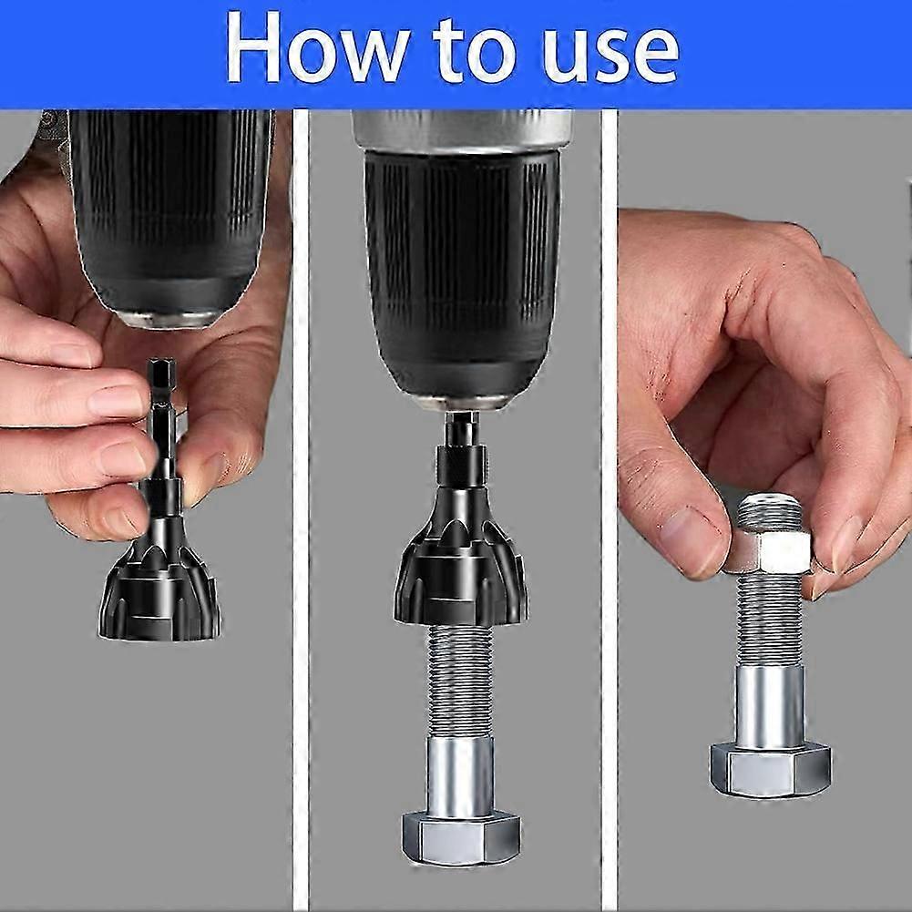 2 Pack Deburring External Chamfer Tool, HSS Hexagon Remove Burr Tools with Quick Release Fits